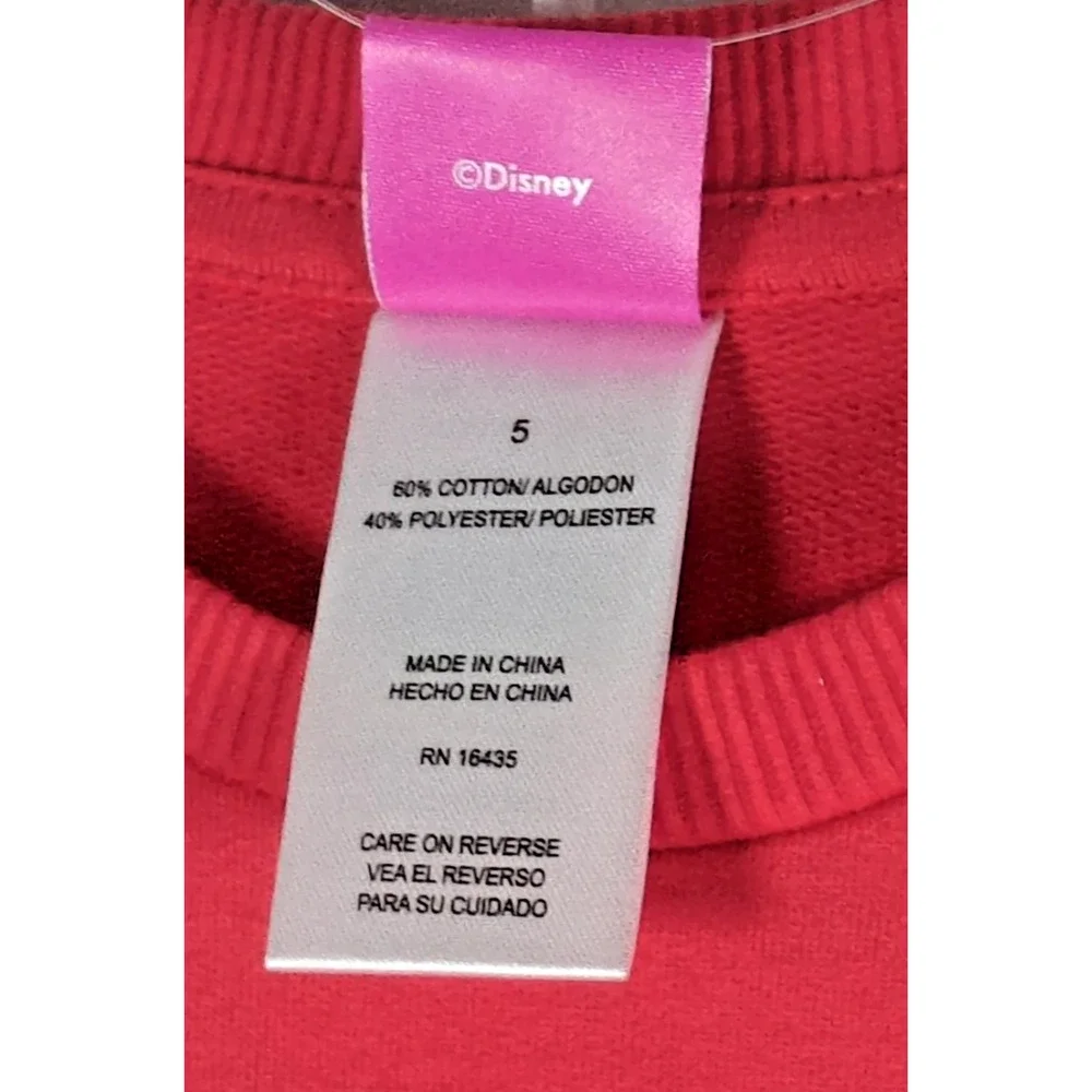 Disney Minnie Mouse Tennis Club Girls Sweatshirt Bike Shorts 2-Pc Set Size 5 NWT